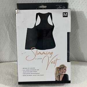 Jessica Simpson Black 2 Layer Full Coverage Slimming Vest Women's Size Medium